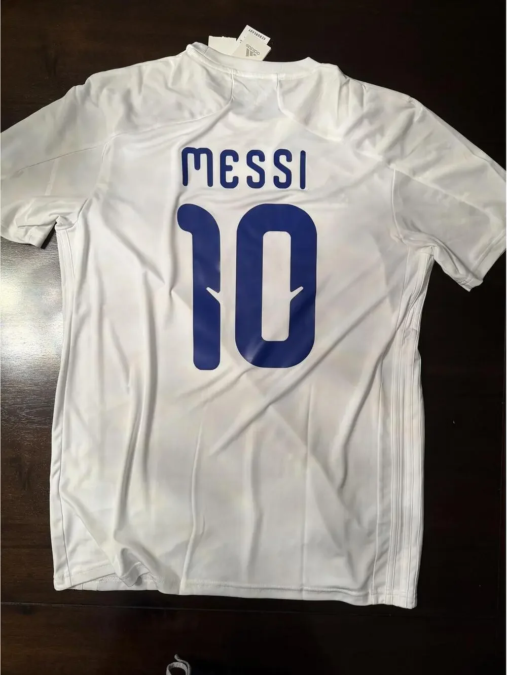 Messi Argentina Adidas White and Gold details